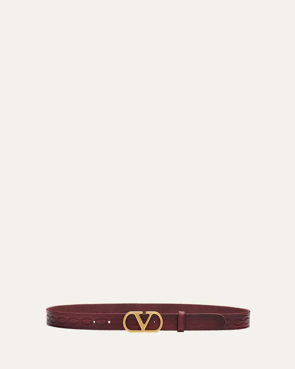 VLogo Signature Medium Leather Belt
